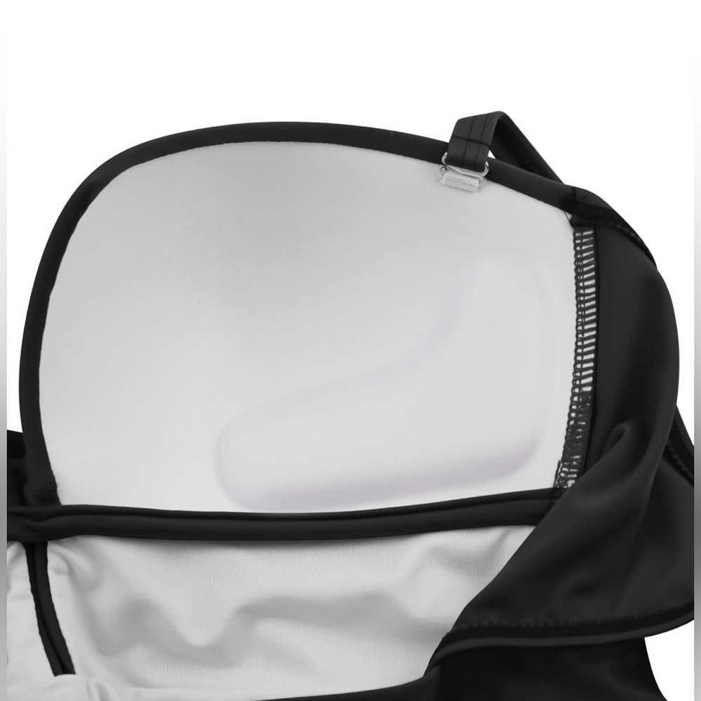 One Piece Push-Up Swimsuit Black Medium With Bandeau Twist wrap front & Cutout - Picture 4 of 8